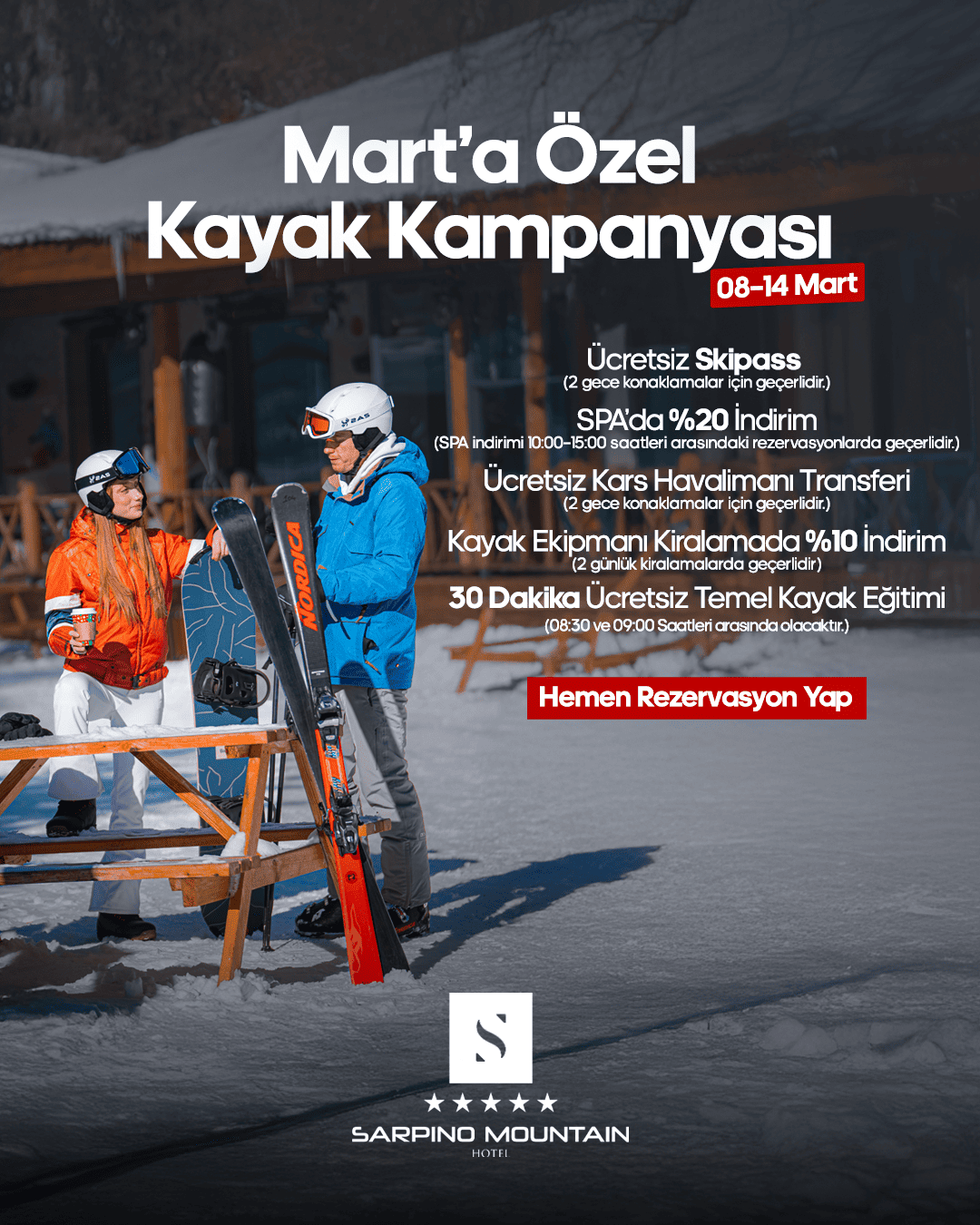 Mart'a Özel Kayak Kampanyası